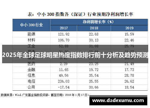 2025年全球足球明星热度指数排行前十分析及趋势预测